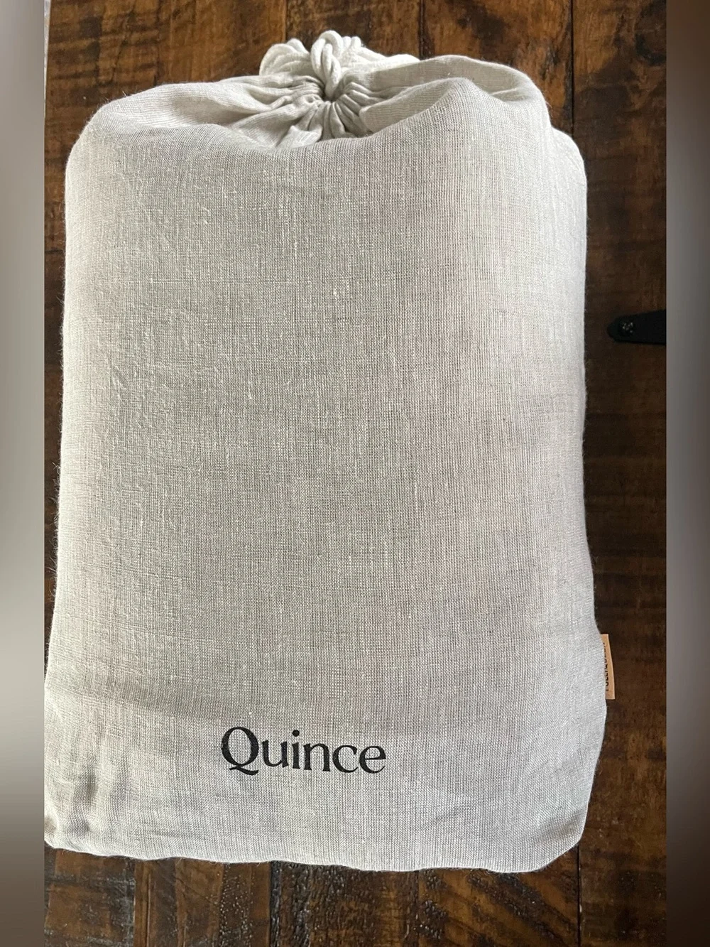 NWOT Quince European Linen Chambray 3 Pc Duvet Cover Set, Full/Queen (Natural)